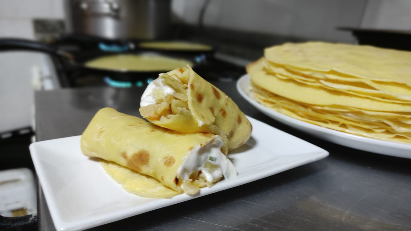Crepes rellenas caseras